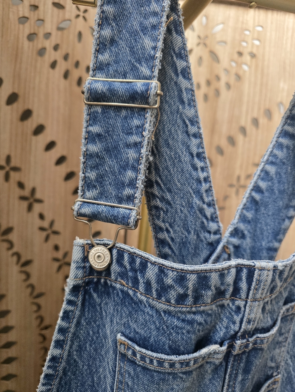 NWOT We The Free Good Luck Barrel Overalls ~Ultra Light Beam - Picture 6 of 14
